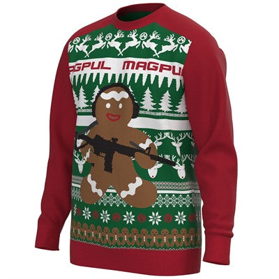Gingerbread Print Ugly Christmas Sweater
