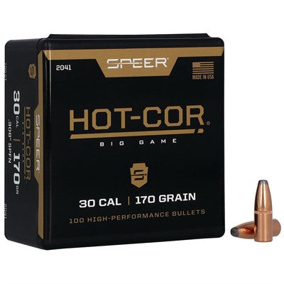 Hot-Cor 30 Caliber 0.308" Soft Point Flat Nose Rifle Bullets