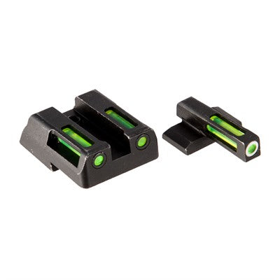 Tritium White Ring Front Sight H3 LiteWave Set with Green LitePipes