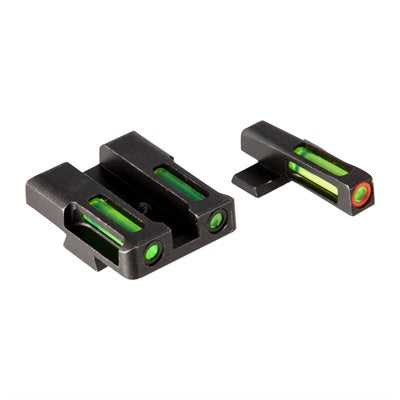 Tritium Orange Ring Front Sight H3 LiteWave Set with Green LitePipes