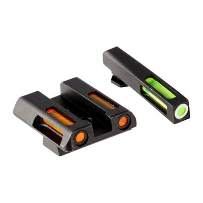 Tritium H3 LiteWave Orange Ring Front Sight Set Green Orange LitePipes