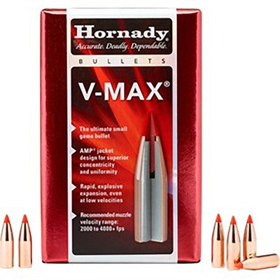 V-MAX 22 Caliber Polymer Tip Flat Base Rifle Bullets