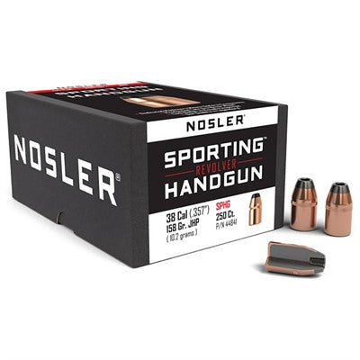 Sporting Handgun 38 Cal (0.357") JHP Revolver Reloading Bullets