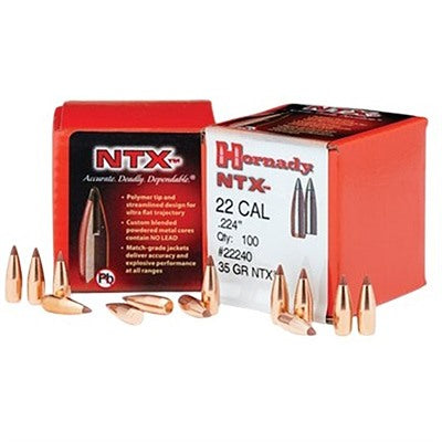 NTX 22 Caliber .224" Rifle Reloading Bullets