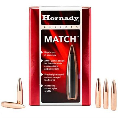 Match 22 Caliber (0.224") Hollow Point Boat Tail Reloading Bullets
