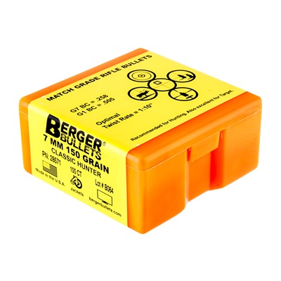 Classic Hunter 7mm (0.284") Boat Tail Reloading Bullets