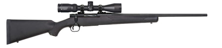 Mossberg 27932 Patriot 243 Win Caliber with 5+1 Capacity, 22" Fluted Barrel, Matte Blued Metal Finish & Black Synthetic Stock Right Hand (Full Size) Includes Vortex Crossfire II 3-9x40mm Scope