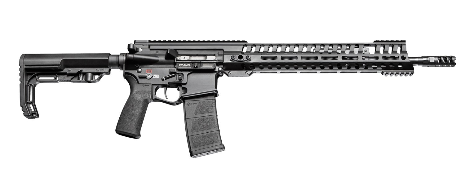 Patriot Ordnance Factory 01143 P415 Edge 223 Rem,5.56x45mm NATO 16.50" 30+1 Black Hard Coat Anodized 6 Position MFT Stock