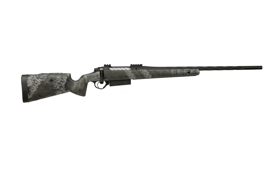 Seekins Precision 0011710251-F Havak PH3 7mm Rem Mag 22" Black Fluted Threaded Barrel, Black Picatinny Rail Steel Receiver, Adj Cheek Riser Mountain Shadow Synthetic Stock