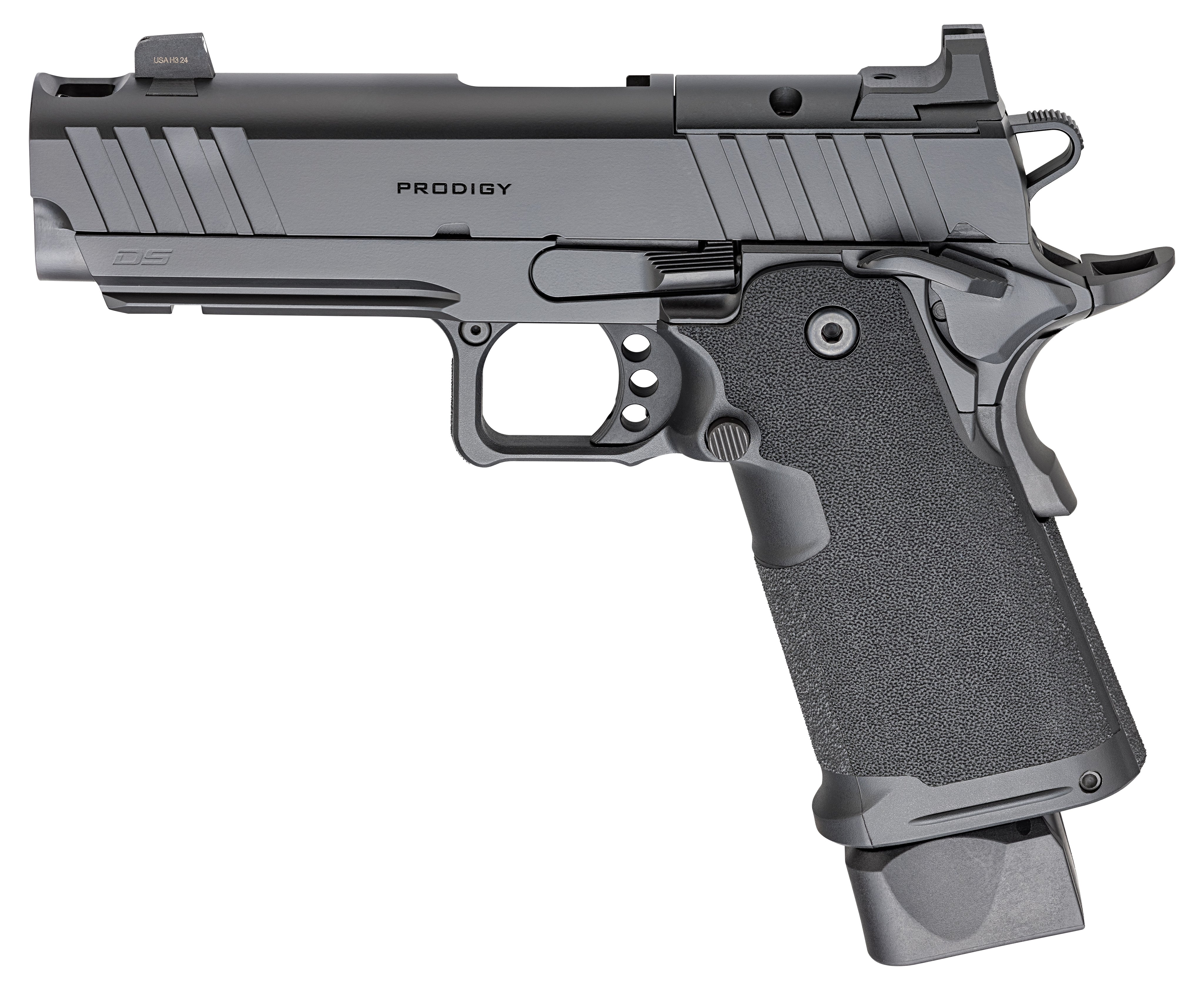 Springfield Armory PH9117AOSCOMP 1911 DS Prodigy 9mm Luger 20+1 4.25" Stainless Match Grade Bull Barrel, Black Cerakote Optic Ready Serrated Carbon Steel Slide & Frame w/Beavertail, Black Polymer Grip