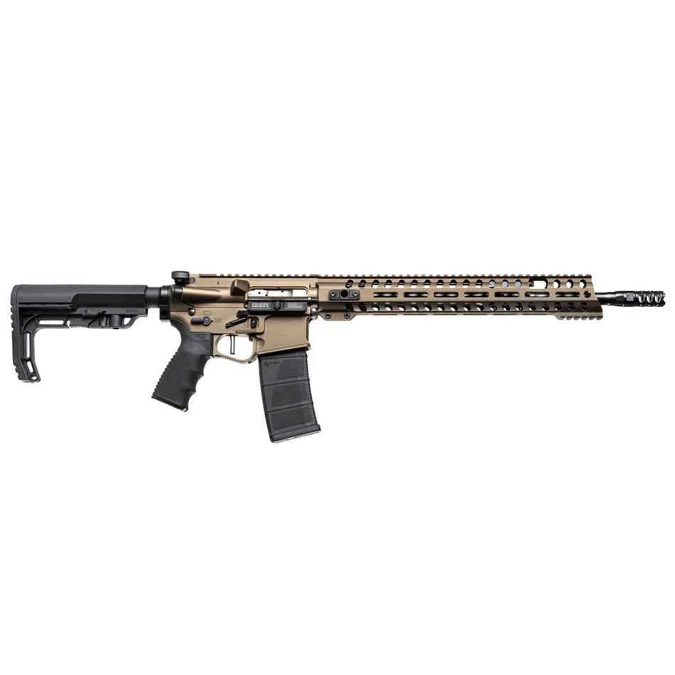 Patriot Ordnance Factory 02040 Renegade + 5.56x45mm NATO 30+1 13.75" Steel Threaded Barrel, Bronze Aluminum Receiver
