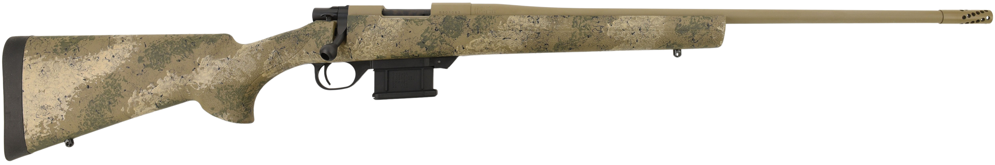 Howa HMFN6ARCPR 1500 Fence Line 6mm ARC 5+1 22" Burnt Bronze Cerakote Threaded Barrel, Burnt Bronze Cerakote Aluminum Drilled & Tapped Receiver, Prairie Reaper Camo Fixed Synthetic Stock, Right Hand