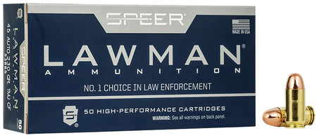 Speer Lawman Training Total Metal Jacket Round Nose 230 Grain .45 ACP/Auto 845 fps