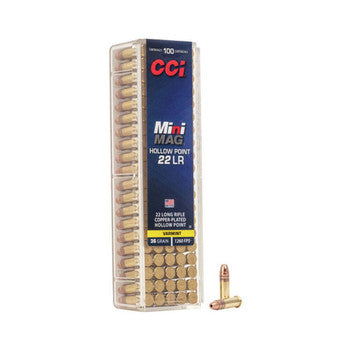 CCI Mini-Mag High Velocity .22 Long Rifle 40 grain Segmented Hollow Point ammunition