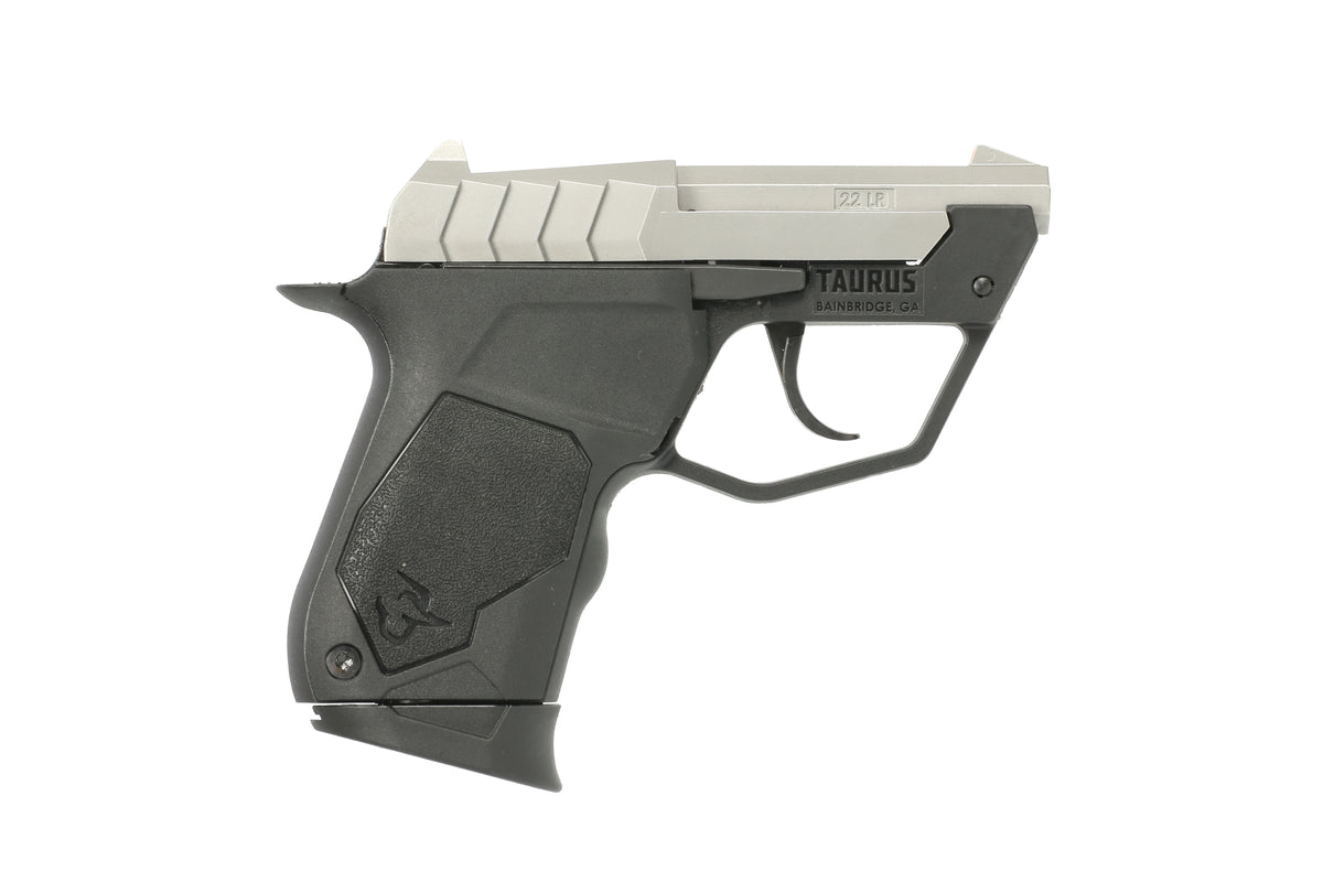 Taurus 1-22TUC139 22TUC Micro-Compact Frame 22 LR 9+1 2.50" Matte Stainless Steel Tip-Up Barrel, Matte Stainless Serrated Stainless Steel Slide, Black Polymer Frame, Black Polymer Grip