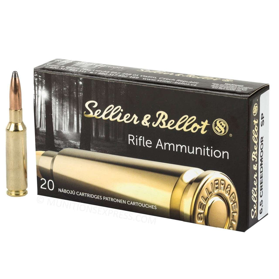 Sellier & Bellot (S&B) SB65D Rifle 6.5 Creedmoor 156 gr Soft Point (SP)