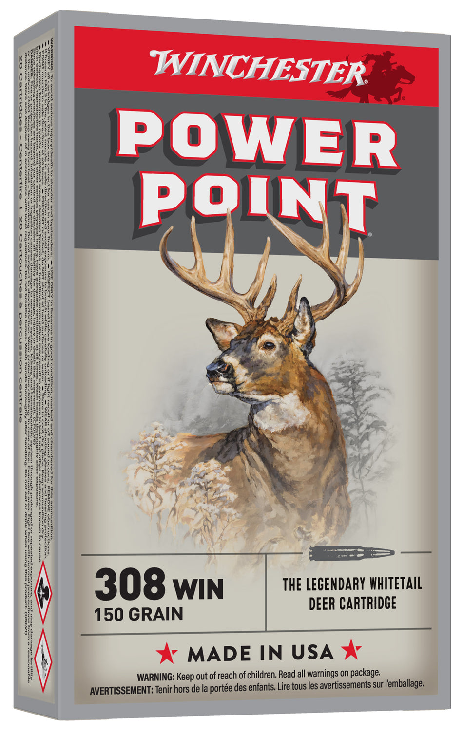 Winchester Super-X Power-Point Pointed Soft Point 150 Grain .308 Win / 7.62x51mm 2820 fps