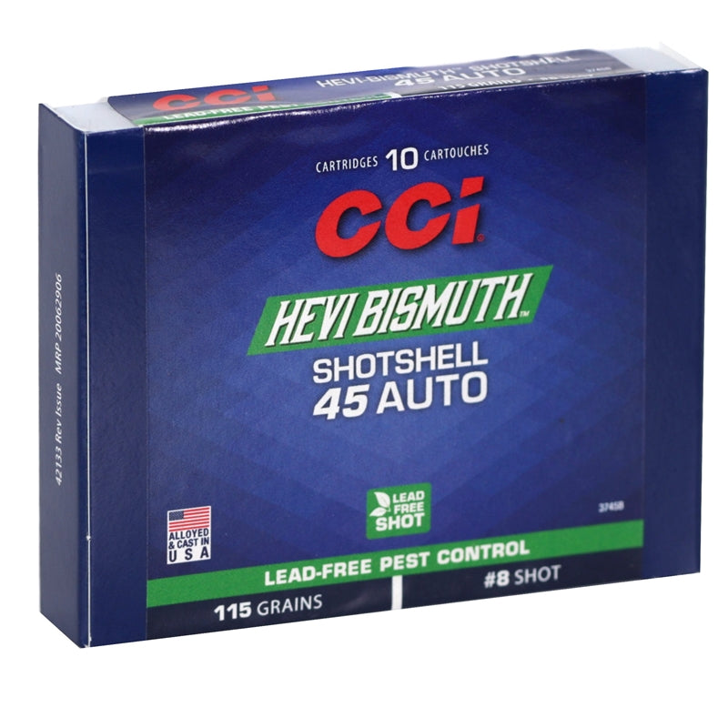 CCI #8 .45 ACP/Auto 115 grain Shotshell ammunition