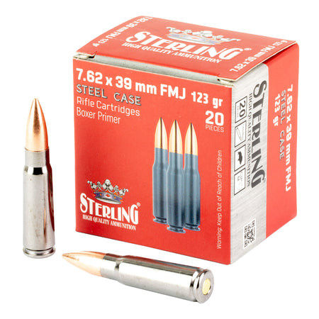 Sterling Steel Case Select 7.62X39mm 123gr FMJ