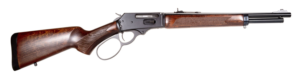 Rossi 954570161 R95 Trapper 45-70 Gov 5+1 16.50" Black Oxide Threaded Barrel, Black Oxide Drilled & Tapped Stainless Steel Receiver, Fixed Hardwood Stock