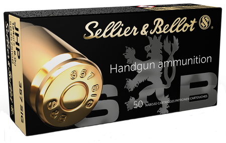 Sellier and Bellot Handgun .357 Sig 124 grain Jacketed Hollow Point ammunition