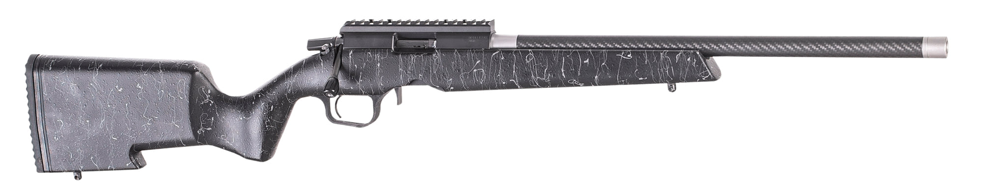 Christensen Arms 8011201200 Ranger 22 WMR 9+1 18" Carbon Fiber/Threaded Barrel, Black Anodized Finish, Black with Gray Webbing Stock