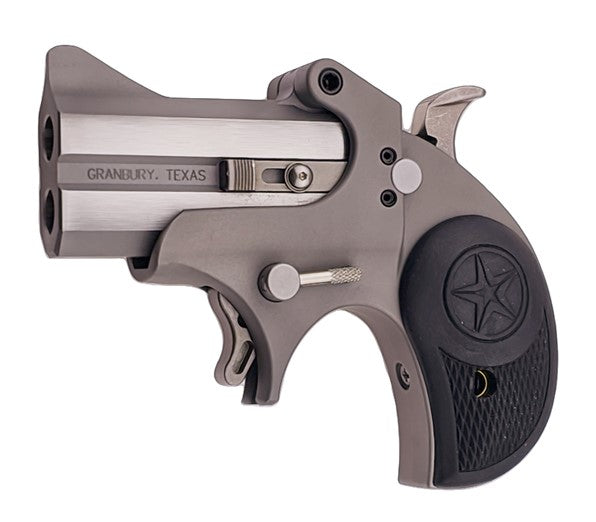 Bond Arms BARHR Rawhide 38 Special/357 Mag 2 Shot 2.50" Rough Matte Stainless Steel Barrel & Frame, Black Rubber Grips