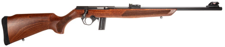 Rossi RB22L1811WD RB22 Full Size 22 LR 10+1 18" Matte Black Steel Barrel, Dovetail Base Steel Receiver, Hardwood Monte Carlo Stock