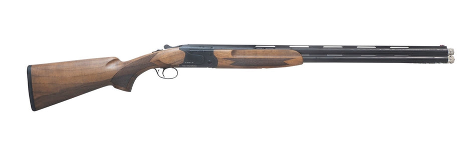 Pointer REXFT912BBW12 FT912 Field Trek Full Size 12 Gauge Break Open 3" 2rd 28" Black Over/Under Vent Rib Barrel, Black Steel Receiver, Fixed Walnut Stock, Ambidextrous