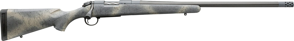 Bergara Rifles B14S522CF B-14 Ridge Carbon Wilderness 6.5 Creedmoor 4+1 22" Carbon Fiber Wrapped Barrel, Gray Cerakote Steel Receiver, SoftTouch Woodland Camo Fixed American Style Stock, Right Hand