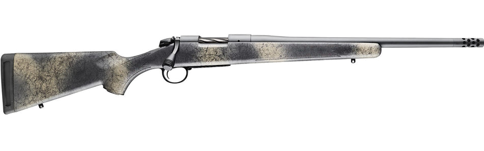 Bergara Rifles B14S522SP B-14 Wilderness Ridge SP 6.5 Creedmoor 4+1 18" Threaded, Sniper Gray Cerakote Barrel/Rec, SoftTouch Woodland Camo Synthetic Stock, Omni Muzzle Brake