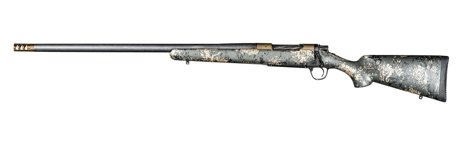 Christensen Arms 8010621000 Ridgeline FFT 7mm Rem Mag 3+1 22" Carbon Fiber/Threaded Barrel, Burnt Bronze Cerakote, Green with Black/Tan Accents Stock, Left Hand