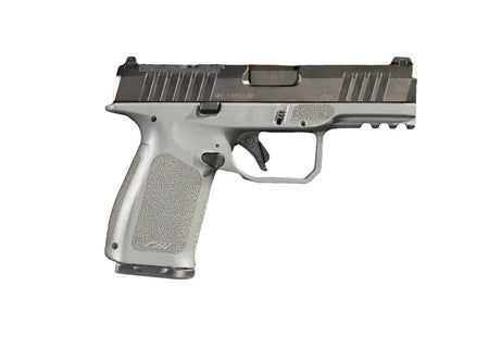 Rost Martin RM1CGRYOSP RM1C 9mm Luger 17+1 4" Black Match Grade Barrel, Black Tenifer Optic Ready/Serrated Steel Slide, Stone Gray Polymer Frame w/Picatinny Rail, Textured Grip, Ambidextrous