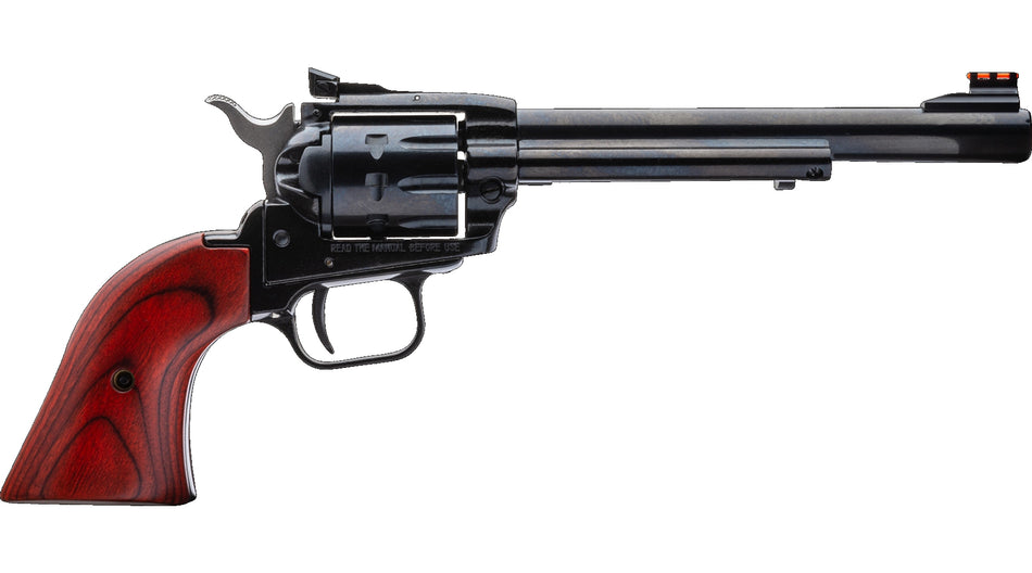 Heritage Mfg RR22999MB6AS Rough Rider 22 LR 22 WMR 9 Shot, 6.50" Black Steel Barrel, Black Zinc Alloy Frame, Black Cylinder, Cocobolo Grip, Hammer/Thumb Safety, Exposed Hammer