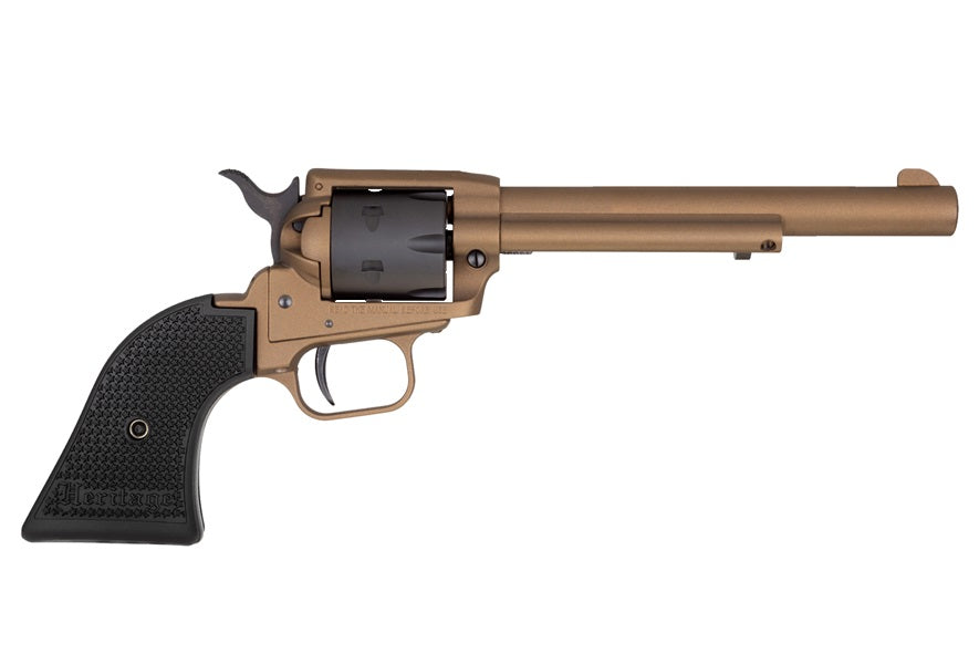 Heritage Mfg RR22A6 Rough Rider 22 LR 6 Shot, 6.50" Burnt Bronze Cerakote Steel Barrel, Black Satin Cylinder Burnt Bronze Cerakote Steel, Black Textured Polymer Grips