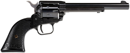 Heritage Mfg RR22B6PG Rough Rider 22 LR 6 Shot, 6.50" Black Steel Barrel, Black Zinc Alloy Frame, Black Cylinder, Black Polymer Grip, Hammer/Thumb Safety, Exposed Hammer