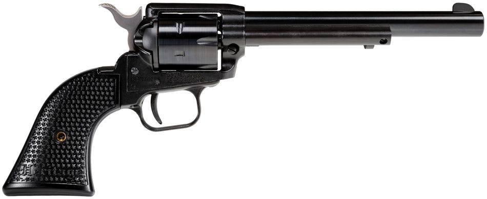 Heritage Mfg RR22B6PG Rough Rider 22 LR 6 Shot, 6.50" Black Steel Barrel, Black Zinc Alloy Frame, Black Cylinder, Black Polymer Grip, Hammer/Thumb Safety, Exposed Hammer