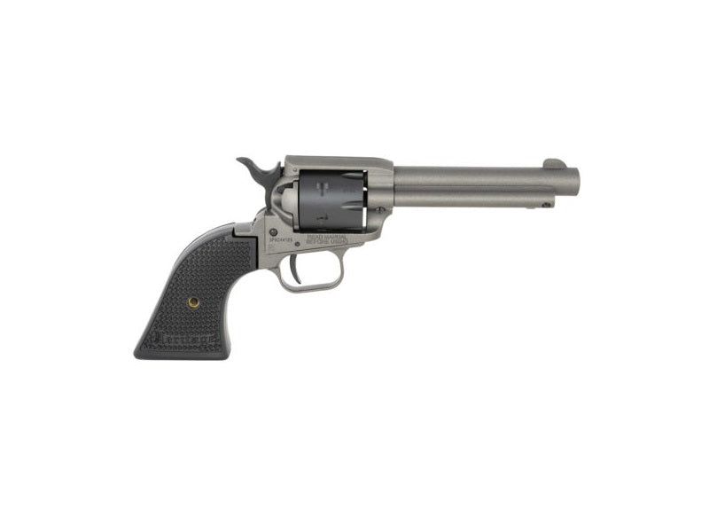 Heritage Mfg RR22C4 Rough Rider 22 LR 6 Shot 4.75" Tungsten Gray Cerakote Steel Barrel & Frame, Black Satin Cylinder & Textured Polymer Grips