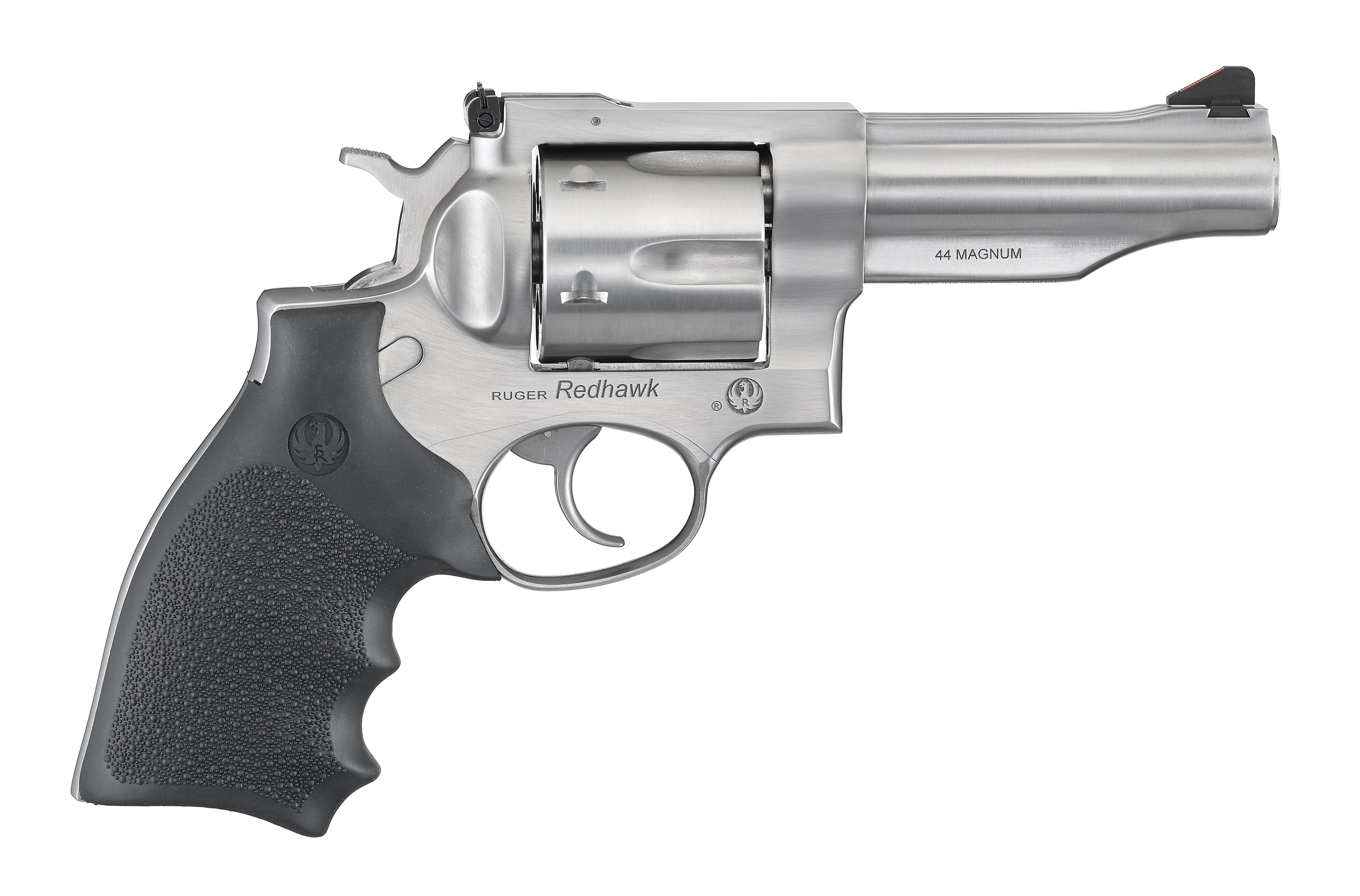 Ruger 5044 Redhawk 44 Special/44 Rem Mag 6rd, 4.20" Satin Stainless Steel Barrel, Dual Chambered Satin Stainless Cylinder, Satin Stainless Steel Frame, Hardwood Grip, Exposed Hammer