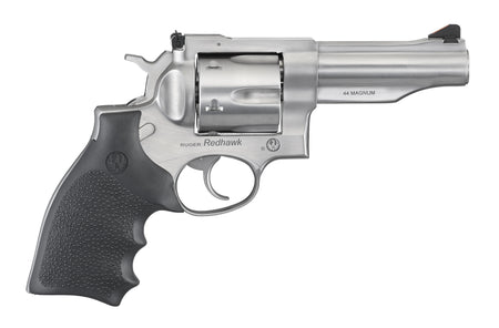 Ruger 5044 Redhawk 44 Special/44 Rem Mag 6rd, 4.20" Satin Stainless Steel Barrel, Dual Chambered Satin Stainless Cylinder, Satin Stainless Steel Frame, Hardwood Grip, Exposed Hammer
