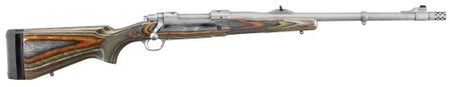 Ruger 47117 Hawkeye Guide Gun 338 Win Mag 3+1 20" Matte Stainless Threaded Barrel, Matte Stainless Steel Receiver w/Integral Scope Mount, Green Mountain Adj LOP Laminate Stock, Right Hand