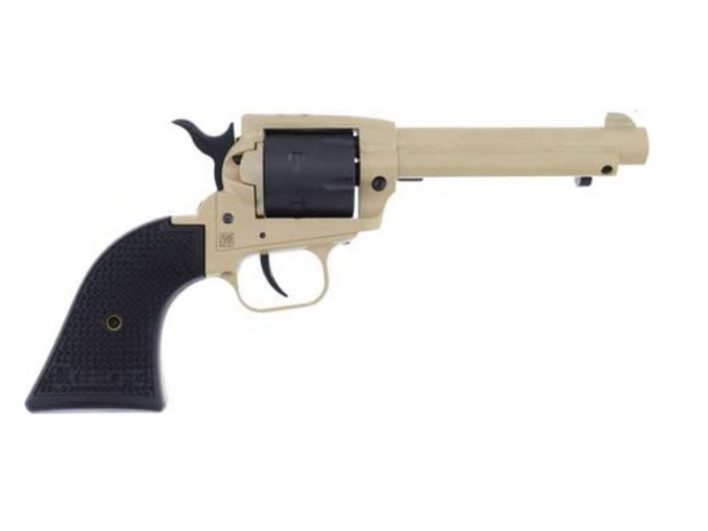 Heritage Mfg SRR22V4 Rough Rider 22 LR 6 Shot 4.75" Sabre Sand Cerakote Steel Barrel, Sabre Sand Cerakote Steel Frame, Black Satin Cylinder, Black Polymer Grip, Hammer/Thumb Safety, Exposed Hammer