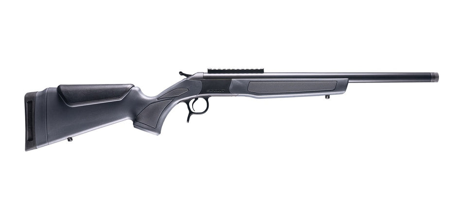 CVA CR4449 Scout 25 Creedmoor 1rd 16.50" Matte Blued Threaded Barrel & Receiver w/DuraSight Rail, Stealth Gray Synthetic Stock