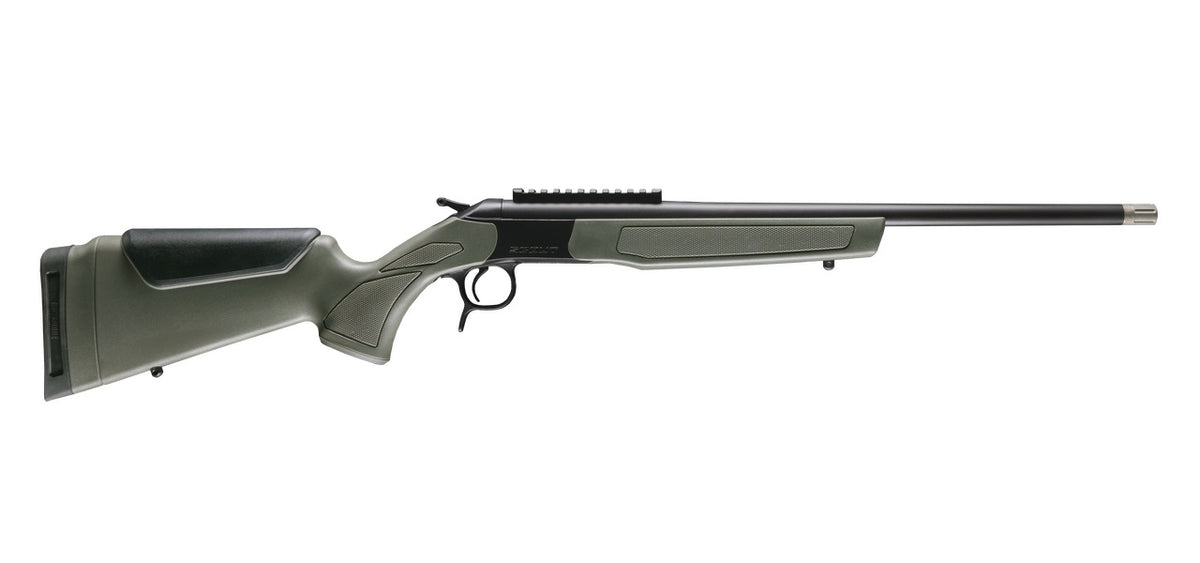 CVA CR4918 Scout Spur Compact 410 Gauge 1rd 20" Blued Single Shot Barrel, Blued Receiver w/Picatinny Rail, OD Green & Black Synthetic Stock