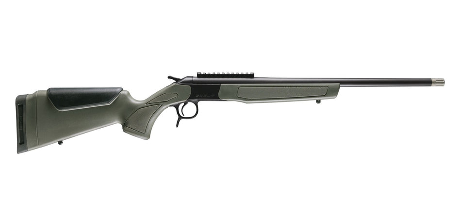CVA CR4918 Scout Spur Compact 410 Gauge 1rd 20" Blued Single Shot Barrel, Blued Receiver w/Picatinny Rail, OD Green & Black Synthetic Stock