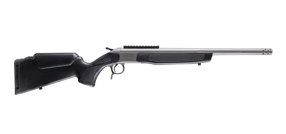 CVA CR4441S Scout Takedown 400 Legend 1rd 22" Stainless Fluted Threaded Barrel, Stainless Steel Receiver w/Picatinny Rail, Adj Comb & LOP Black Synthetic Stock