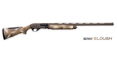 Weatherby XSL1228MAG Sorix Full Size 12 Gauge Semi-Auto 3" 2+1 28" Burnt Bronze Cerakote Vent Rib Barrel & Drilled & Tapped Steel Receiver, Slough Camo Synthetic Stock w/Adj Shim, Ambidextrous