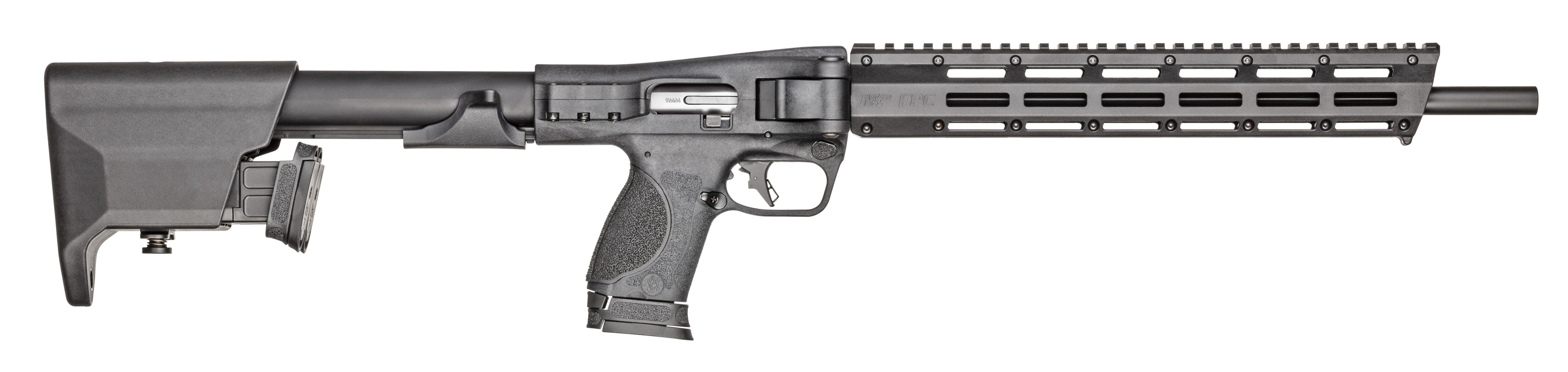 Smith & Wesson 12576 M&P FPC 9mm Luger 10+1 16.25" Black Oxide Steel Barrel, Black Anodized Aluminum Receiver, M-LOK Slots w/Picatinny Style Rail Handguard, Adjustable Black Synthetic Stock