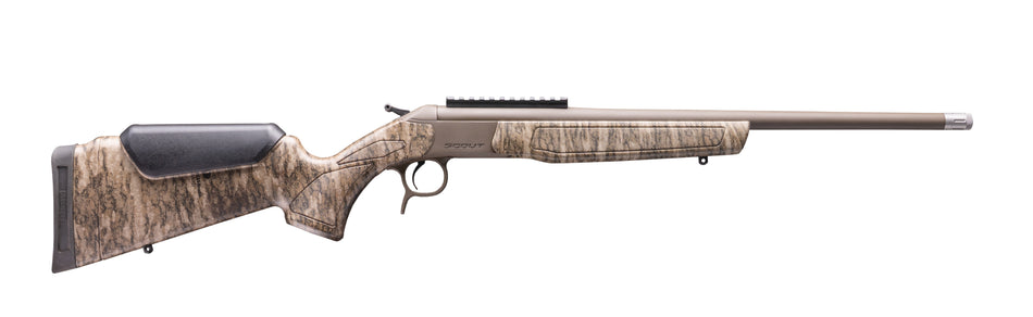 CVA CR4918MOBL Scout Spur 410 Gauge 1rd Patriot Brown Cerakote Steel barrel & Receiver w/Picatinny Rail, Mossy Oak Bottomland Synthetic Stock