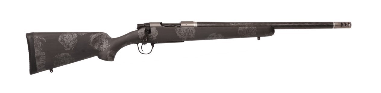 Christensen Arms 8010613300 Ridgeline FFT 6.5 Creedmoor 4+1 20" Carbon Fiber/Threaded Barrel, Stainless Steel, Black with Gray Accents Stock